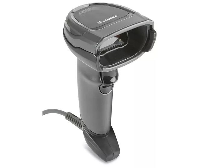Barcode scanner handheld device with USB cable and trigger grip