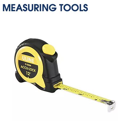 Tape measure, yellow and black AccuLock 12-foot measuring tool