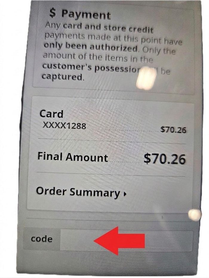Payment authorization receipt showing card charge of $70.26