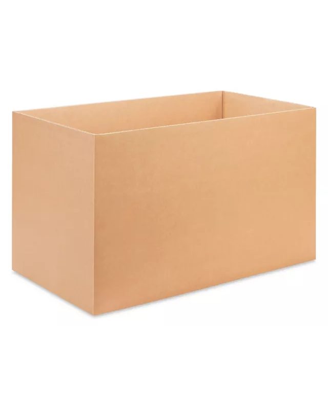 Cardboard shipping box, standard rectangular corrugated storage container